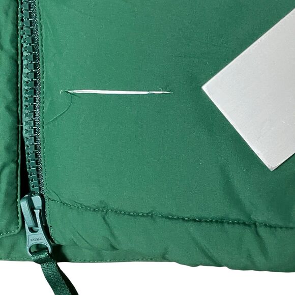 Lacoste Puffer Jacket Mens S Green Quilted Water Repellent *NEEDS REPAIR* BH3522 - Picture 6 of 16